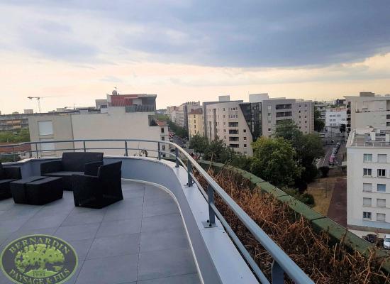 Plantation en jardinière toit terrasse Lyon